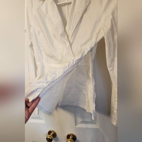 (8) Mexx white cross neck Blouse - Picture 7 of 7